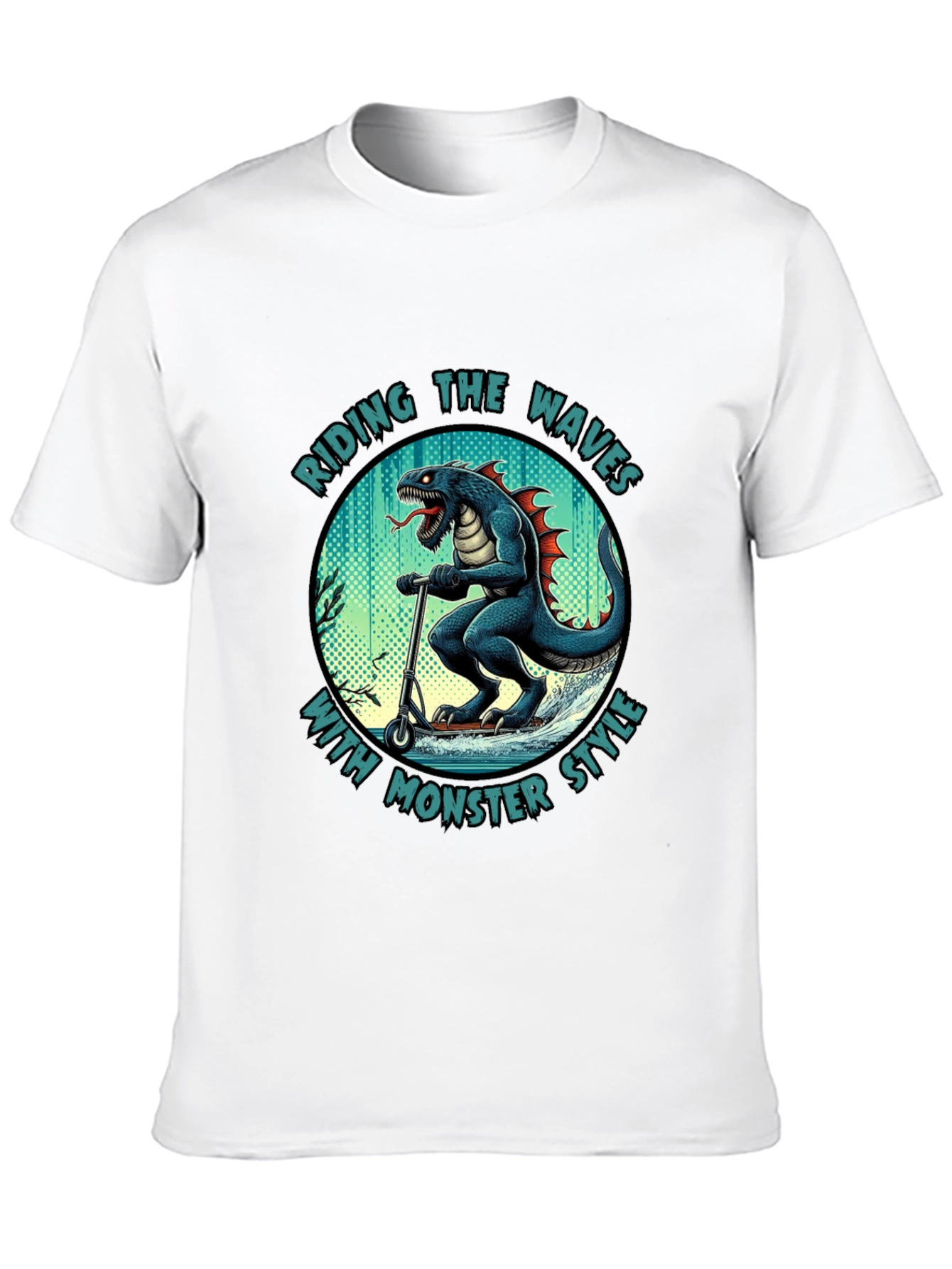 Monster Style Riding Waves T-Shirt