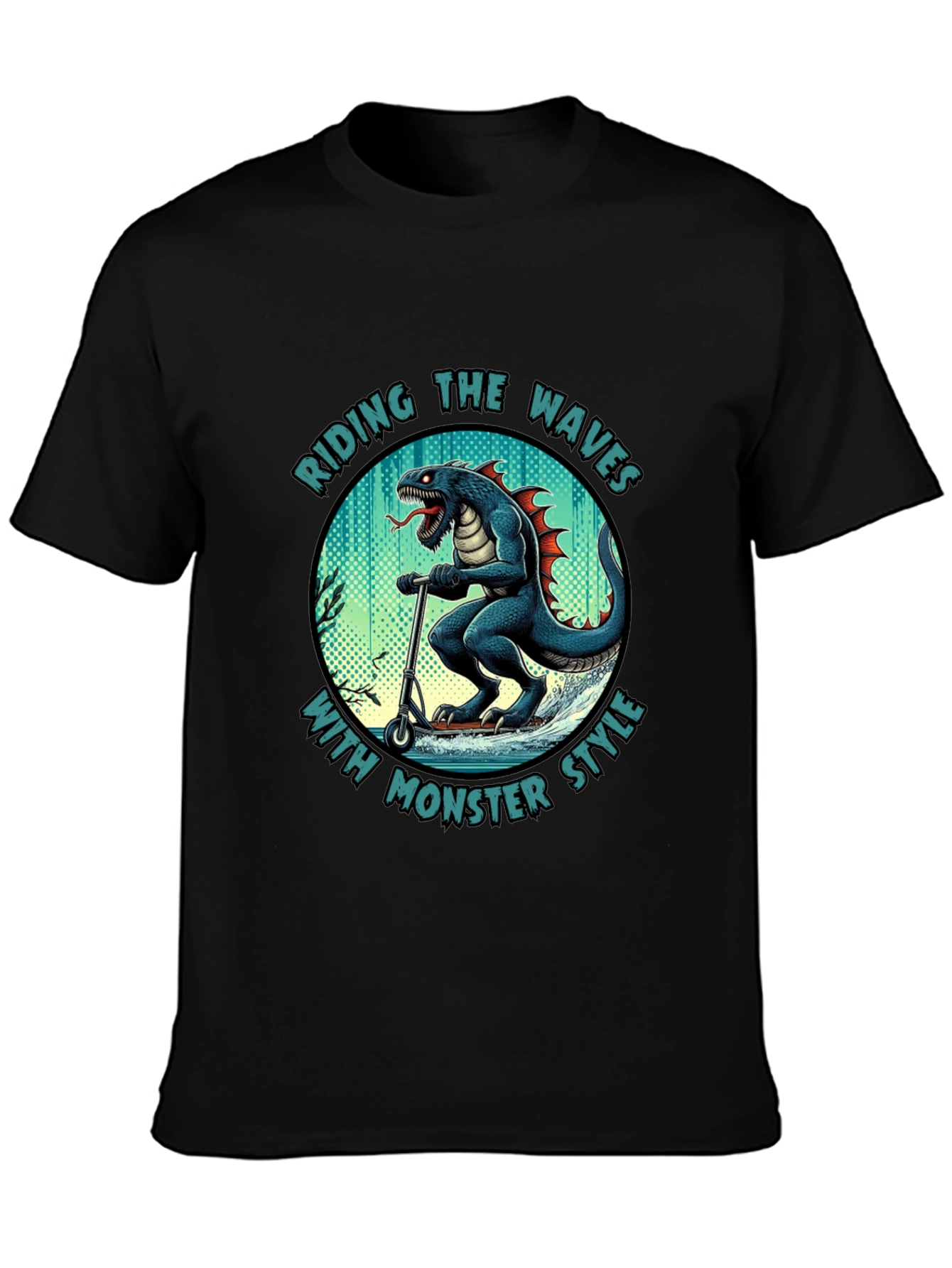 Monster Style Riding Waves T-Shirt