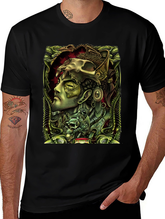 Esoteric Skull Graphic Tee - Unique Design