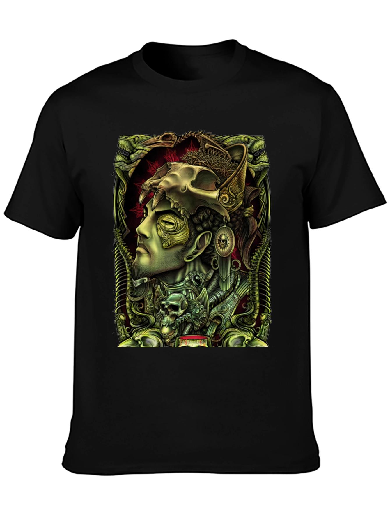Esoteric Skull Graphic Tee - Unique Design