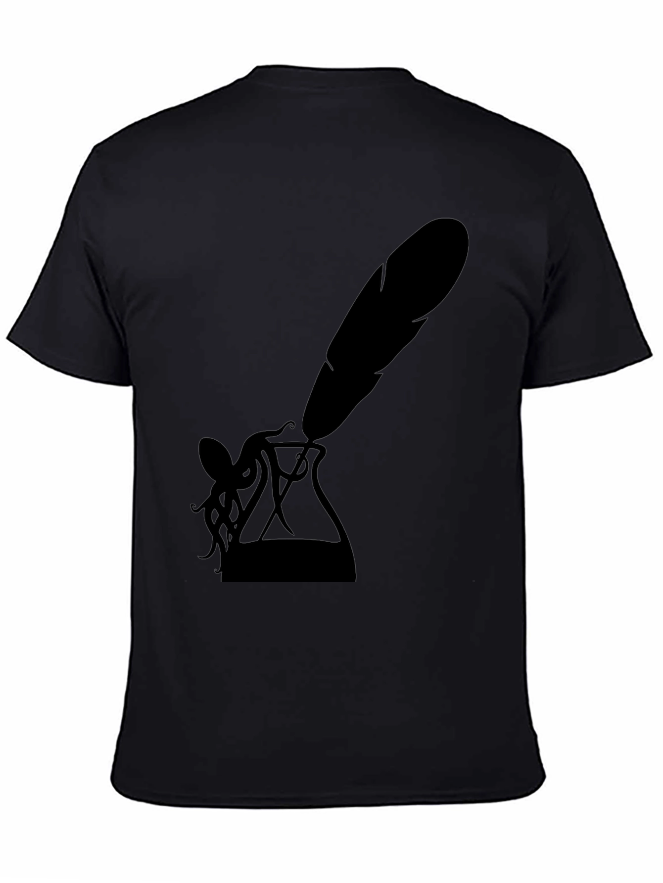 Mens Black Inkwell & Quill Graphic Tee