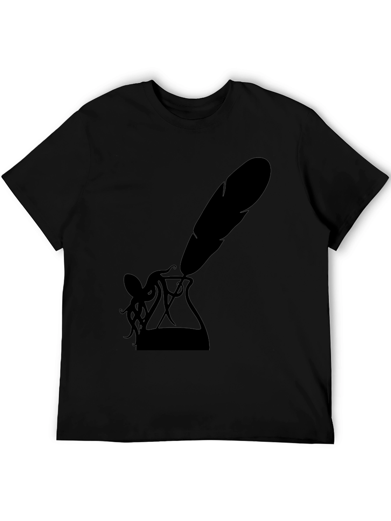 Mens Black Inkwell & Quill Graphic Tee