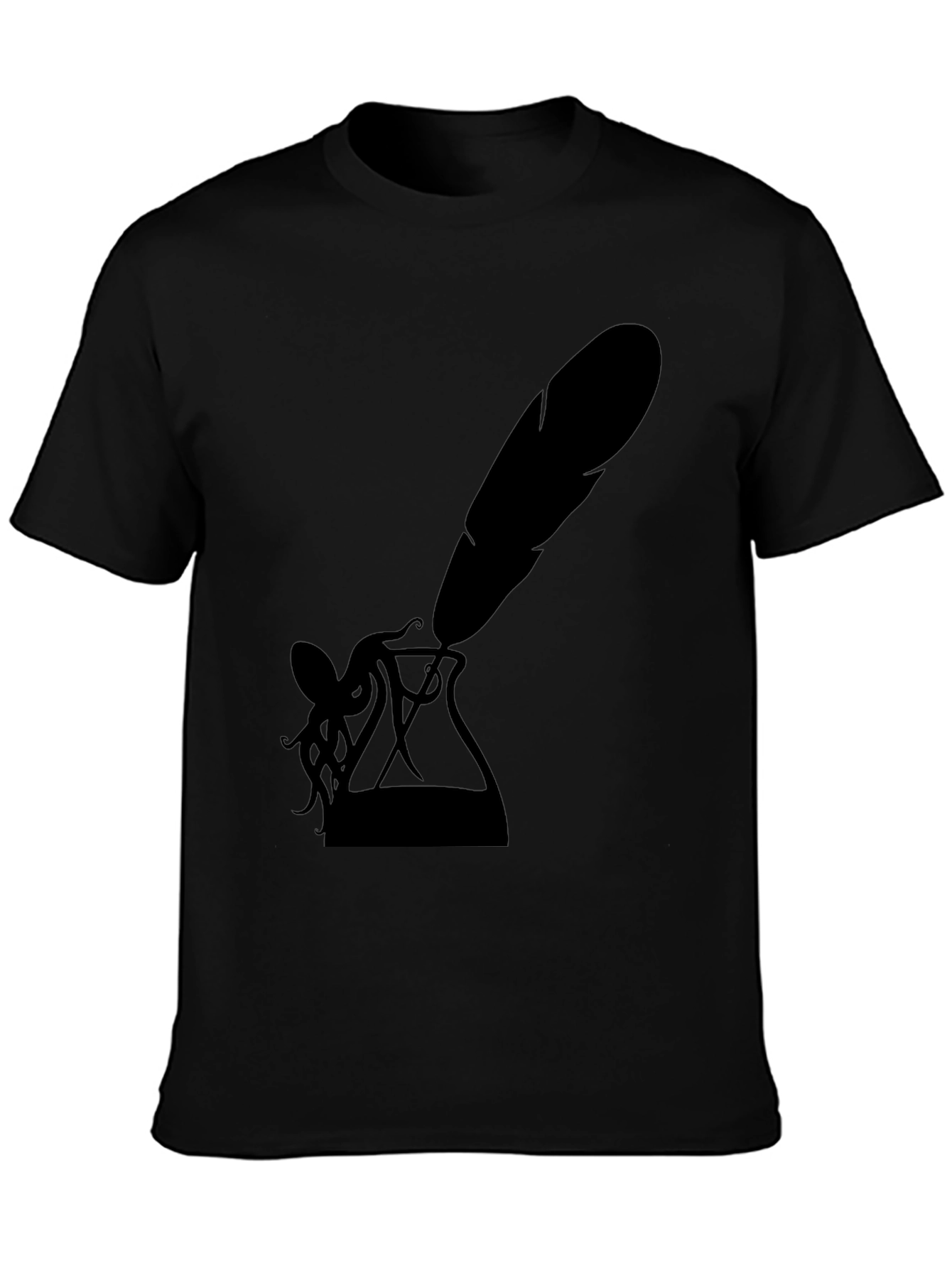 Mens Black Inkwell & Quill Graphic Tee
