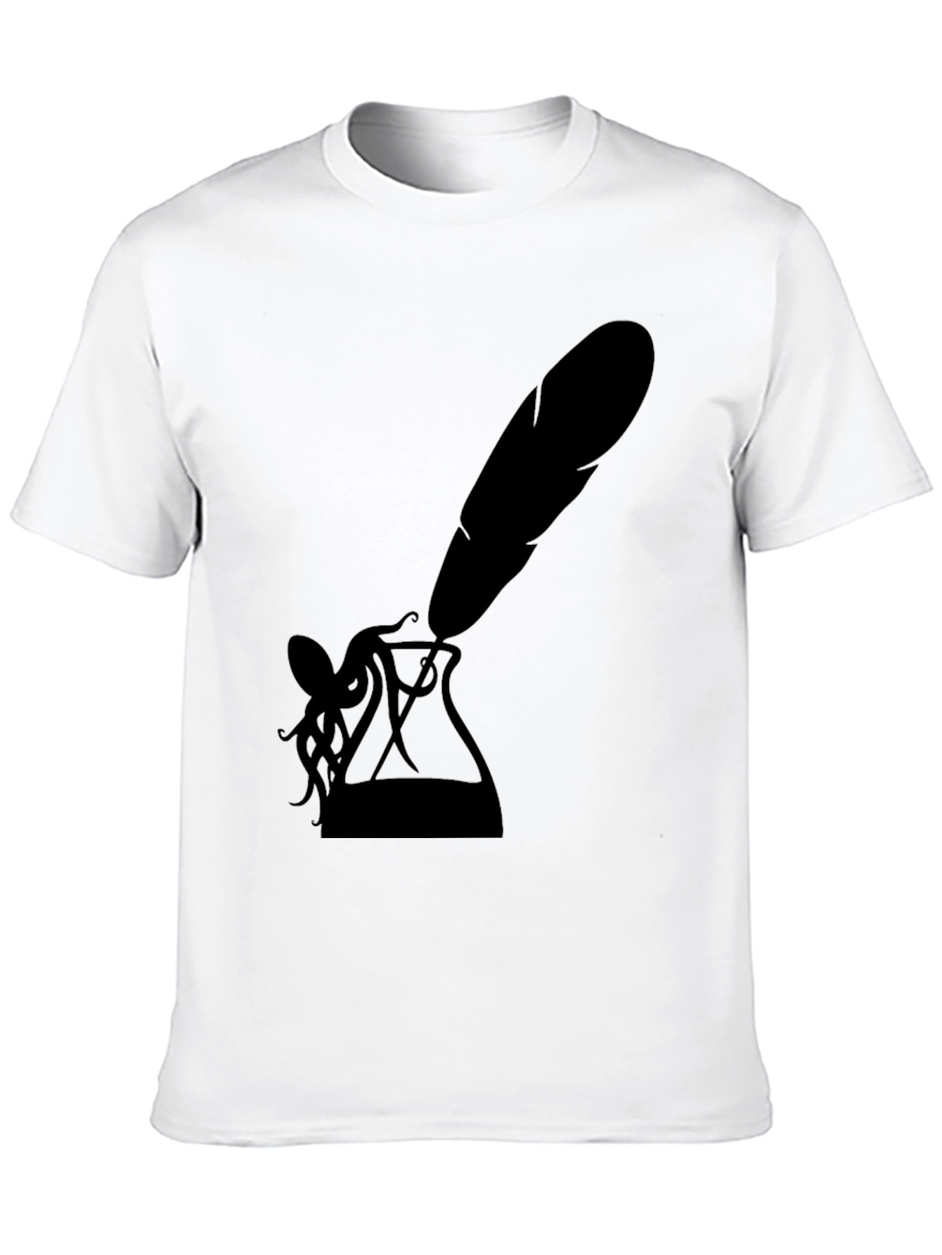 Mens Black Inkwell & Quill Graphic Tee