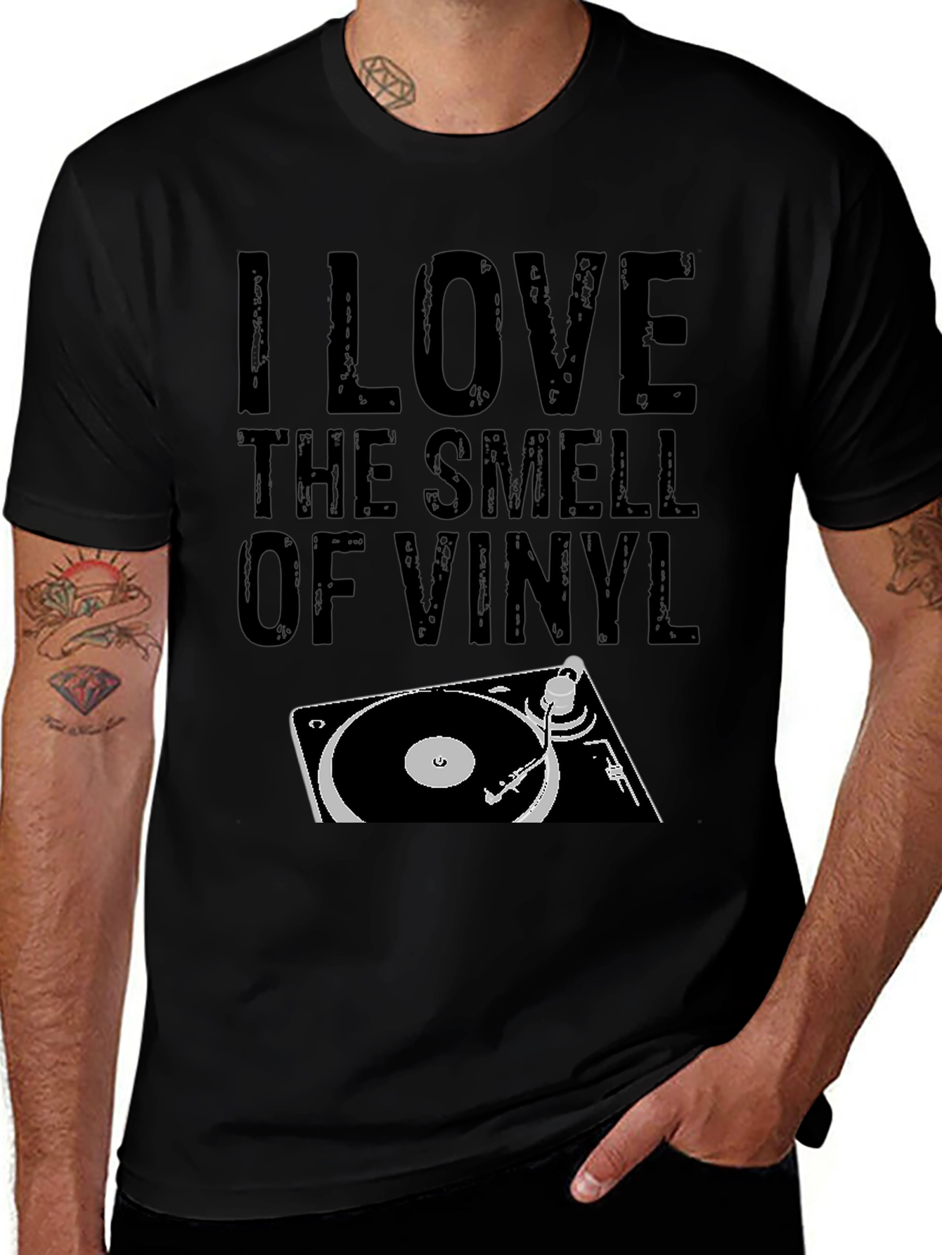 I Love the Smell of Vinyl Graphic T-Shirt