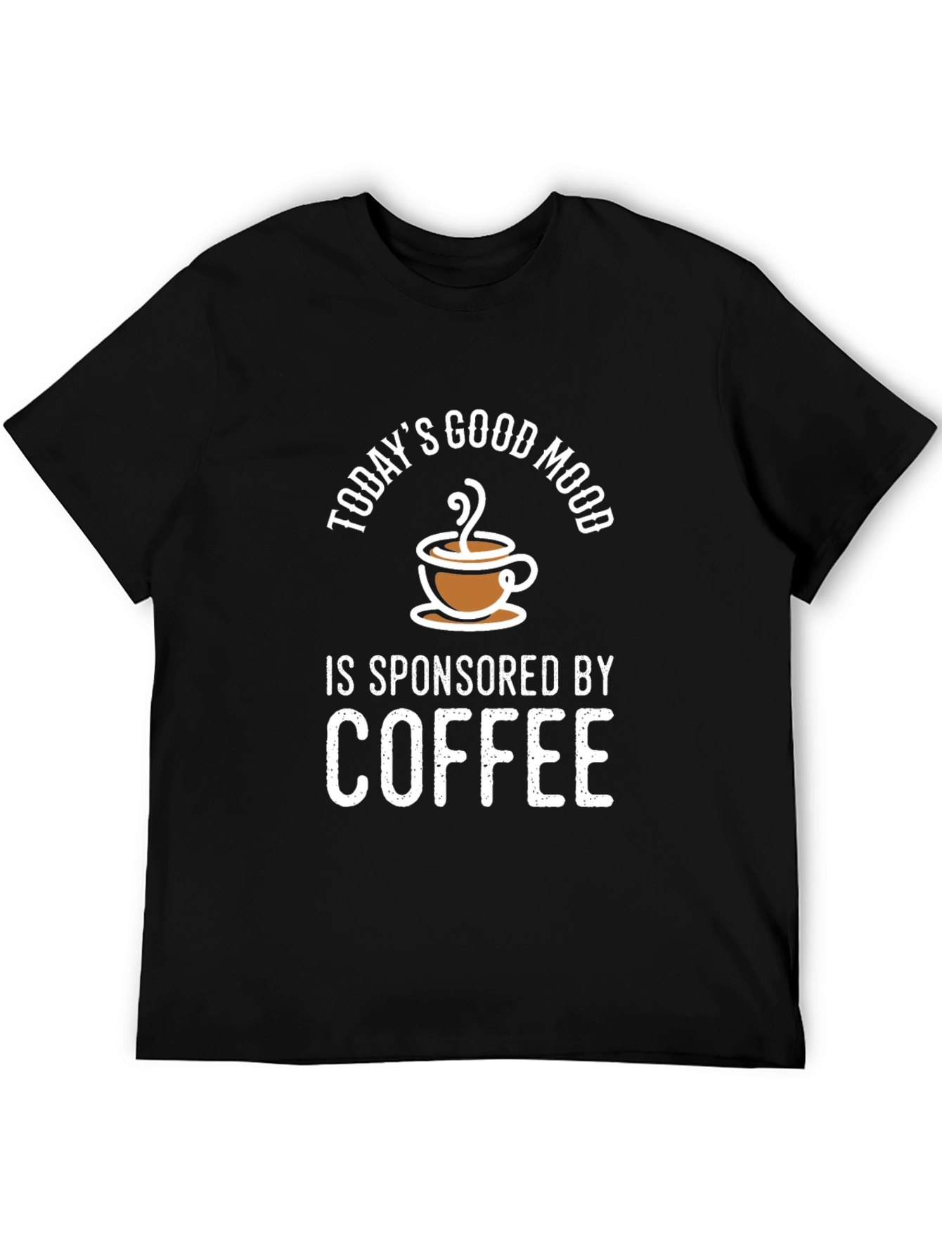 Coffee Sponsored Mood Black Graphic Tee