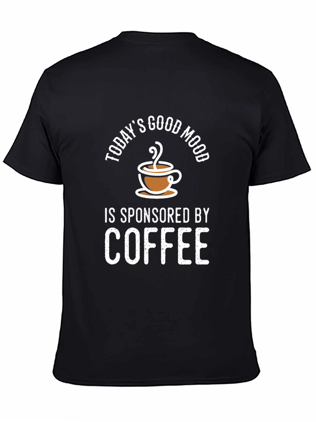 Coffee Sponsored Mood Black Graphic Tee