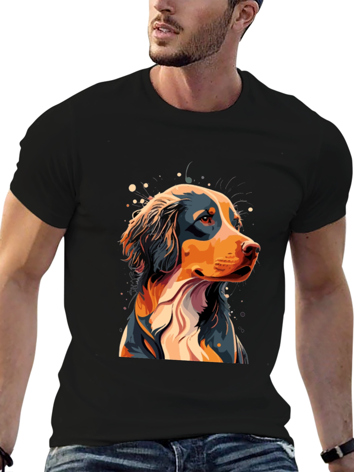 Dog Graphic Tee - Black T-Shirt