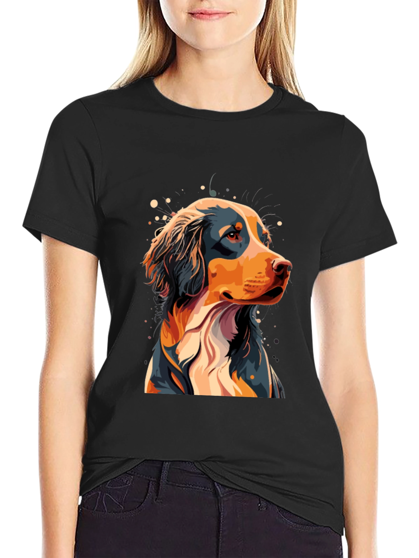Dog Graphic Tee - Black T-Shirt