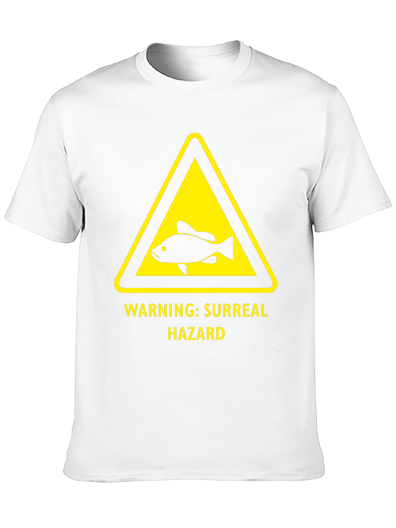 Surreal Hazard Warning Fish Graphic T-Shirt