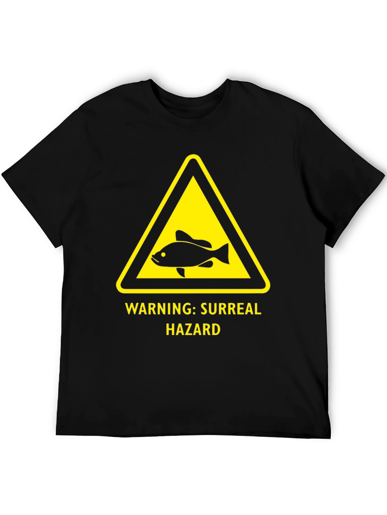 Surreal Hazard Warning Fish Graphic T-Shirt