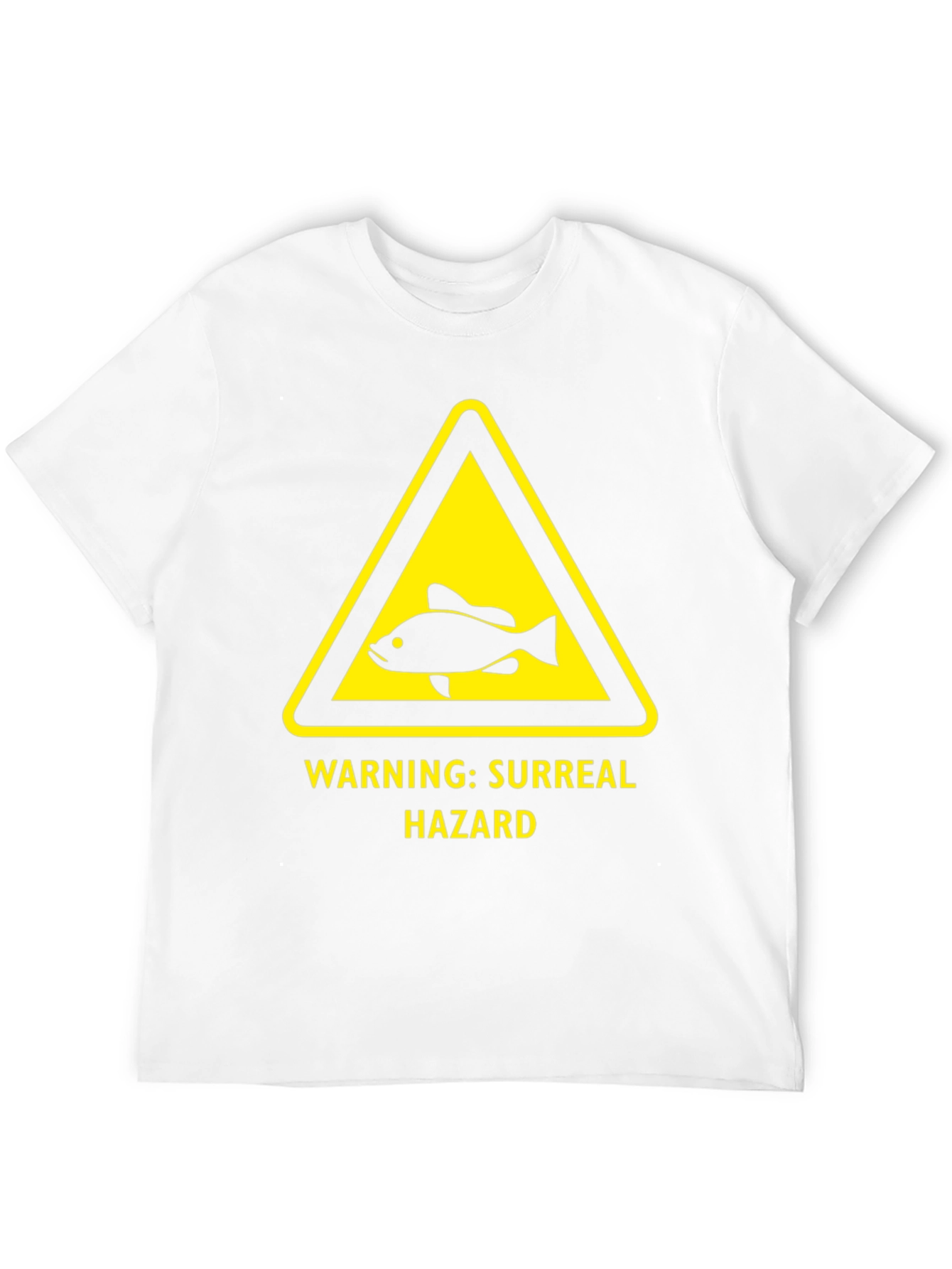 Surreal Hazard Warning Fish Graphic T-Shirt