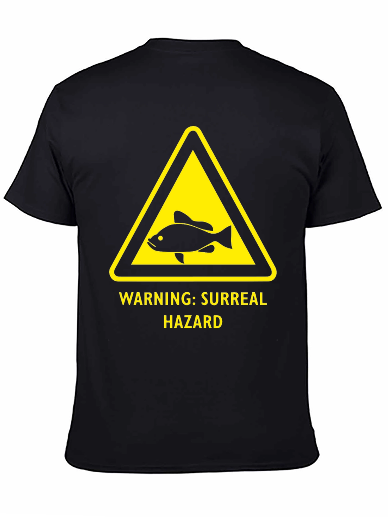 Surreal Hazard Warning Fish Graphic T-Shirt