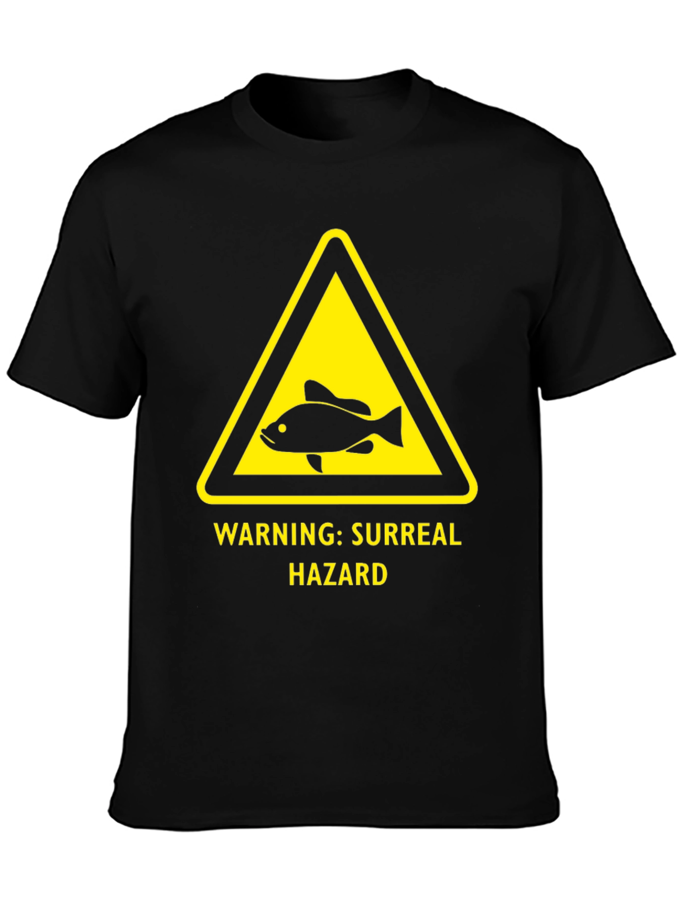Surreal Hazard Warning Fish Graphic T-Shirt