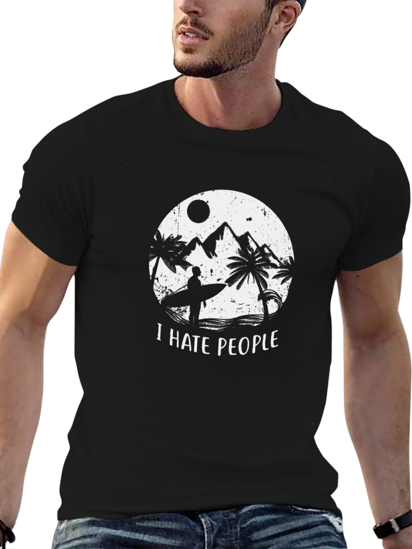 I Hate People Surfer Graphic Tee