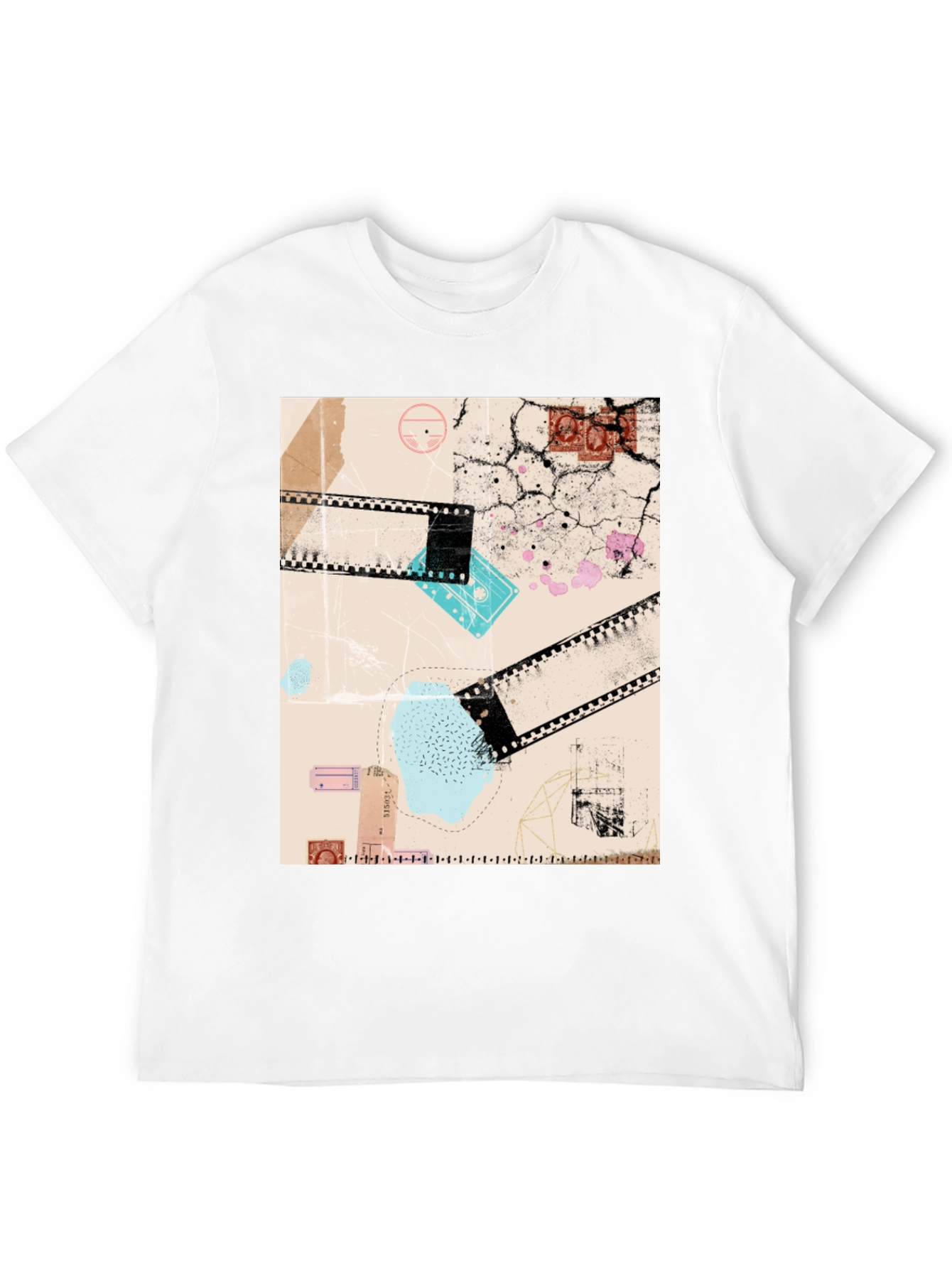 Abstract Film T-Shirt: Unique Graphic Tee for Men