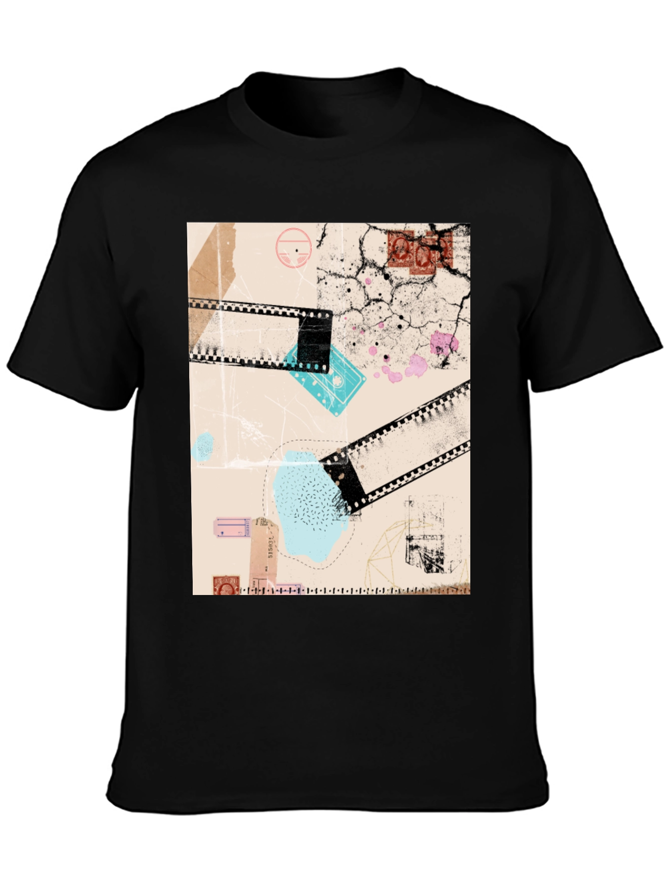Abstract Film T-Shirt: Unique Graphic Tee for Men