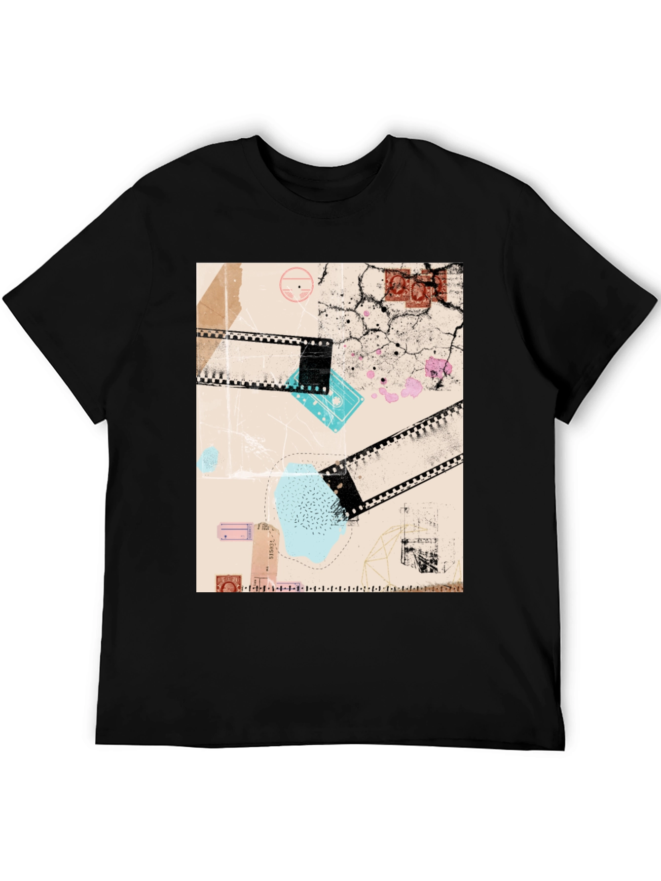Abstract Film T-Shirt: Unique Graphic Tee for Men