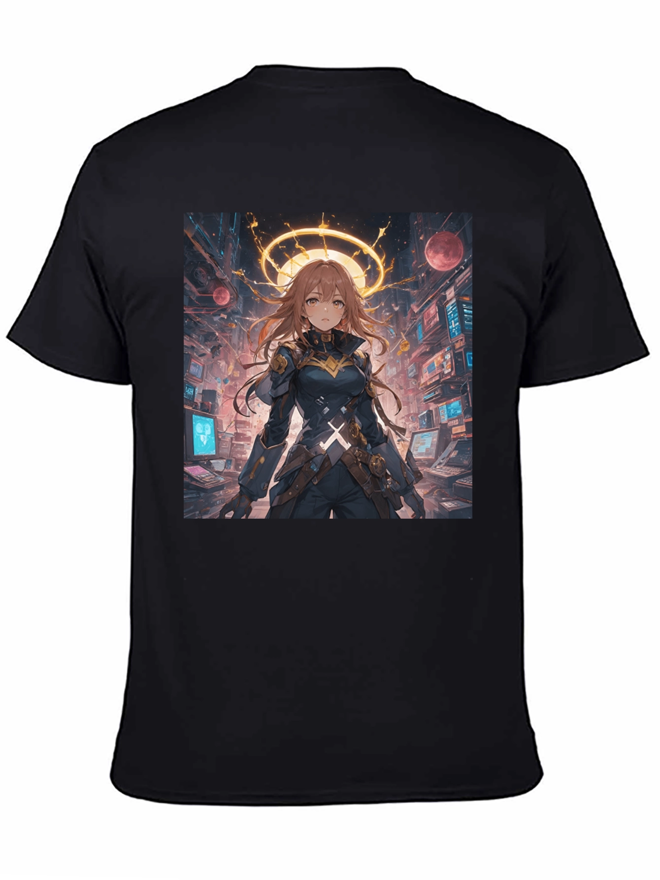 Anime Character Graphic Black T-Shirt