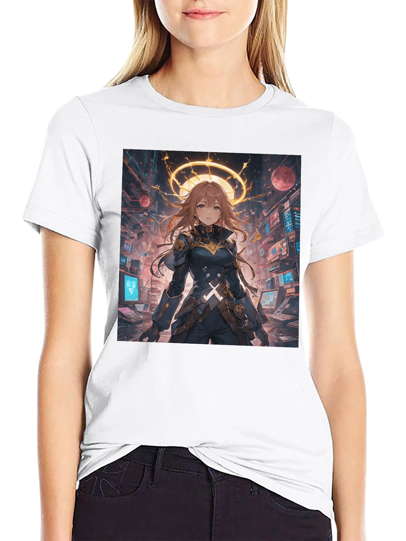Anime Character Graphic Black T-Shirt