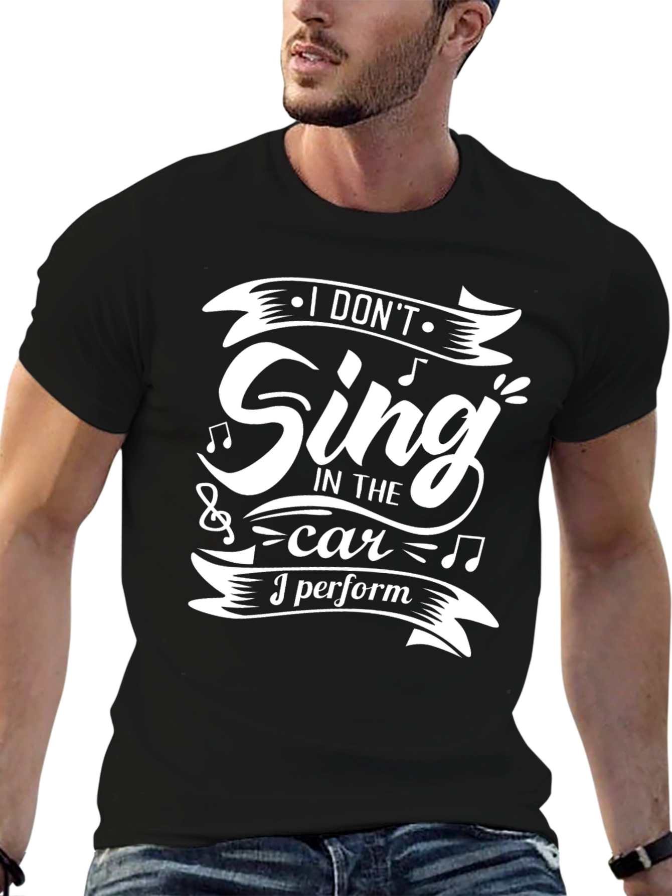 Singing Performance T-Shirt - Black Cotton Blend