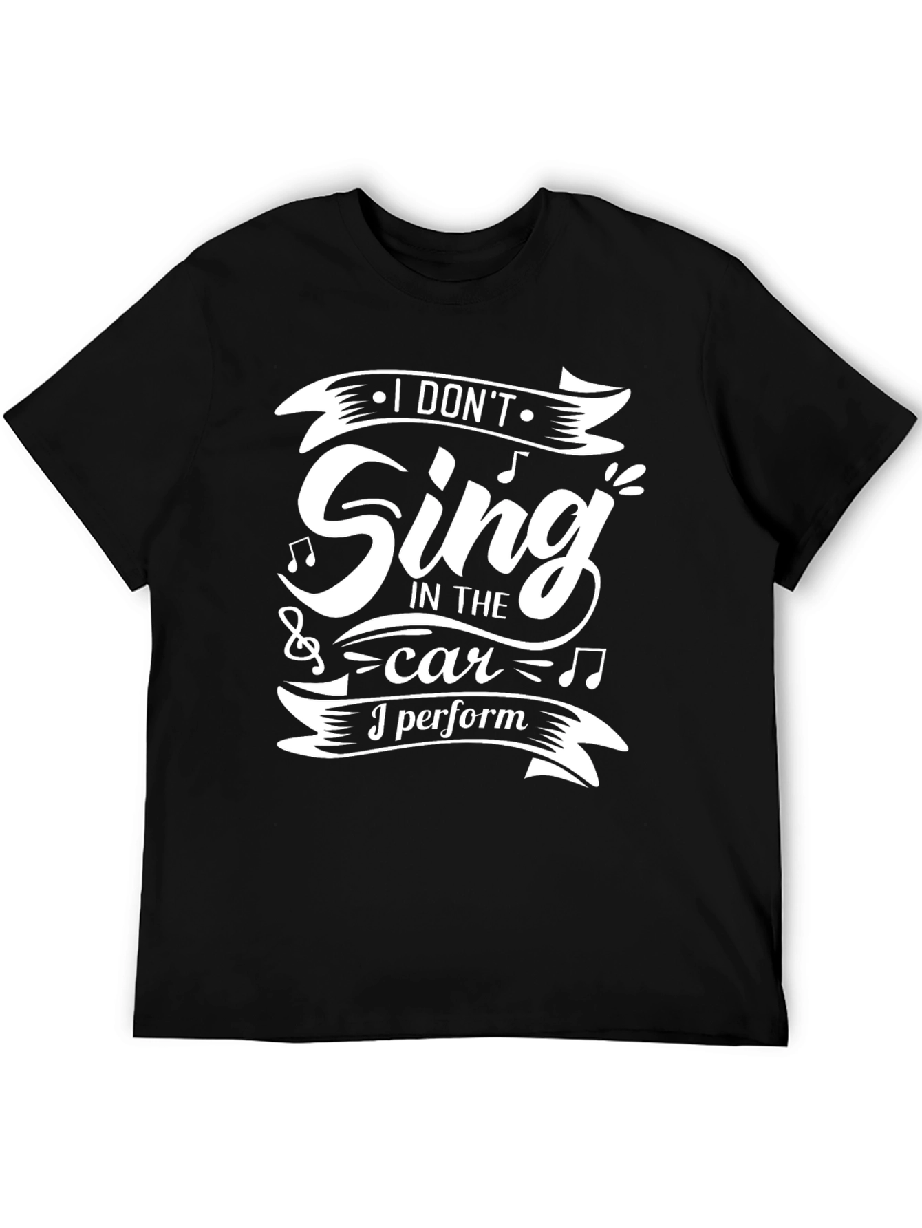 Singing Performance T-Shirt - Black Cotton Blend