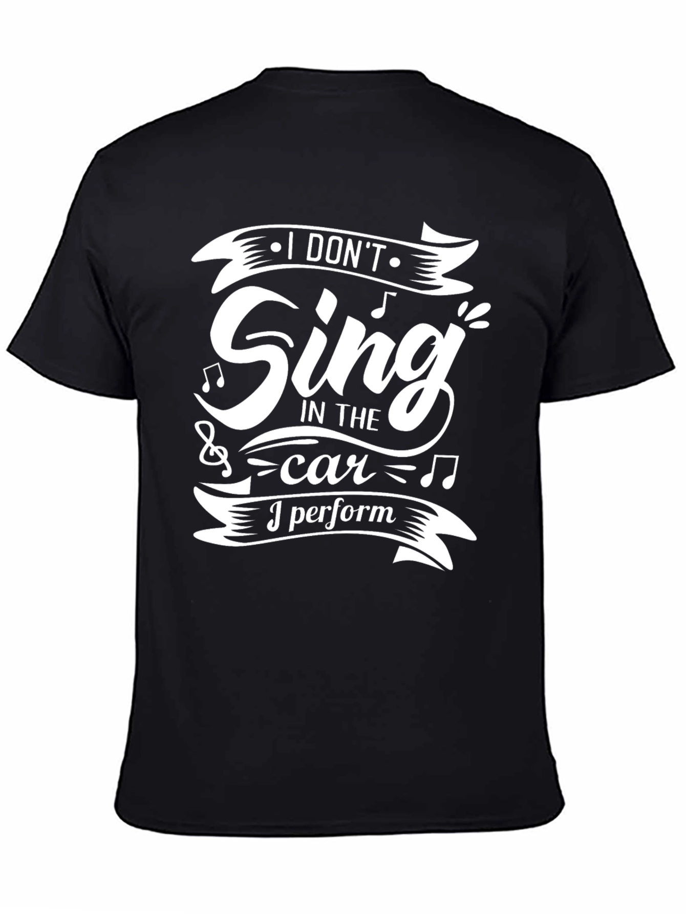 Singing Performance T-Shirt - Black Cotton Blend