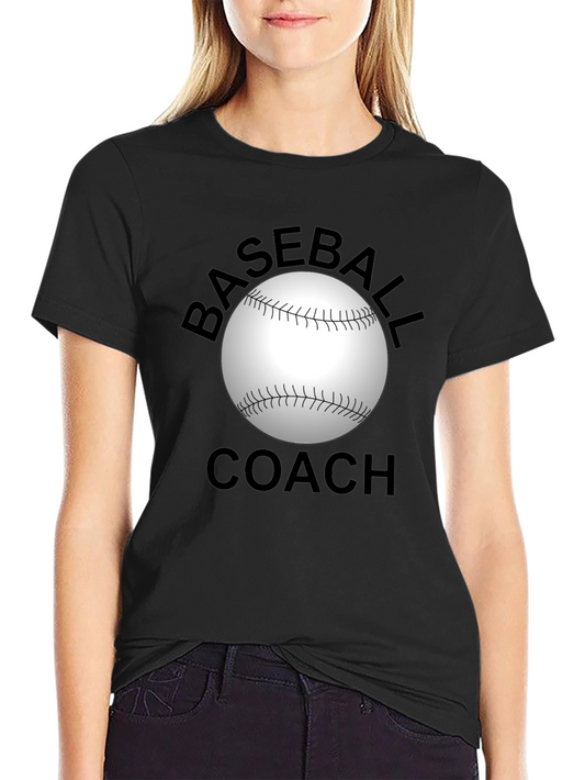 Baseball Coach Graphic T-Shirt - Black