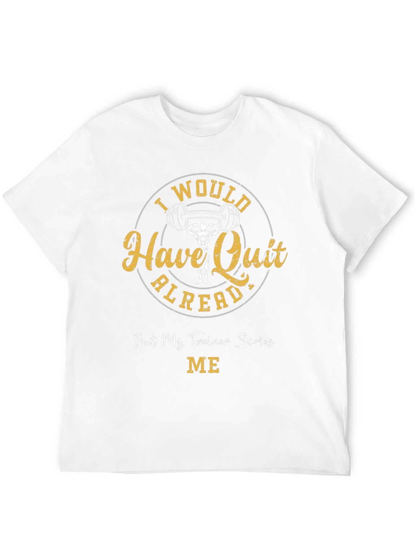 Funny Gym Workout T-Shirt - Trainer Scares Me
