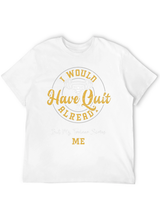 Funny Gym Workout T-Shirt - Trainer Scares Me