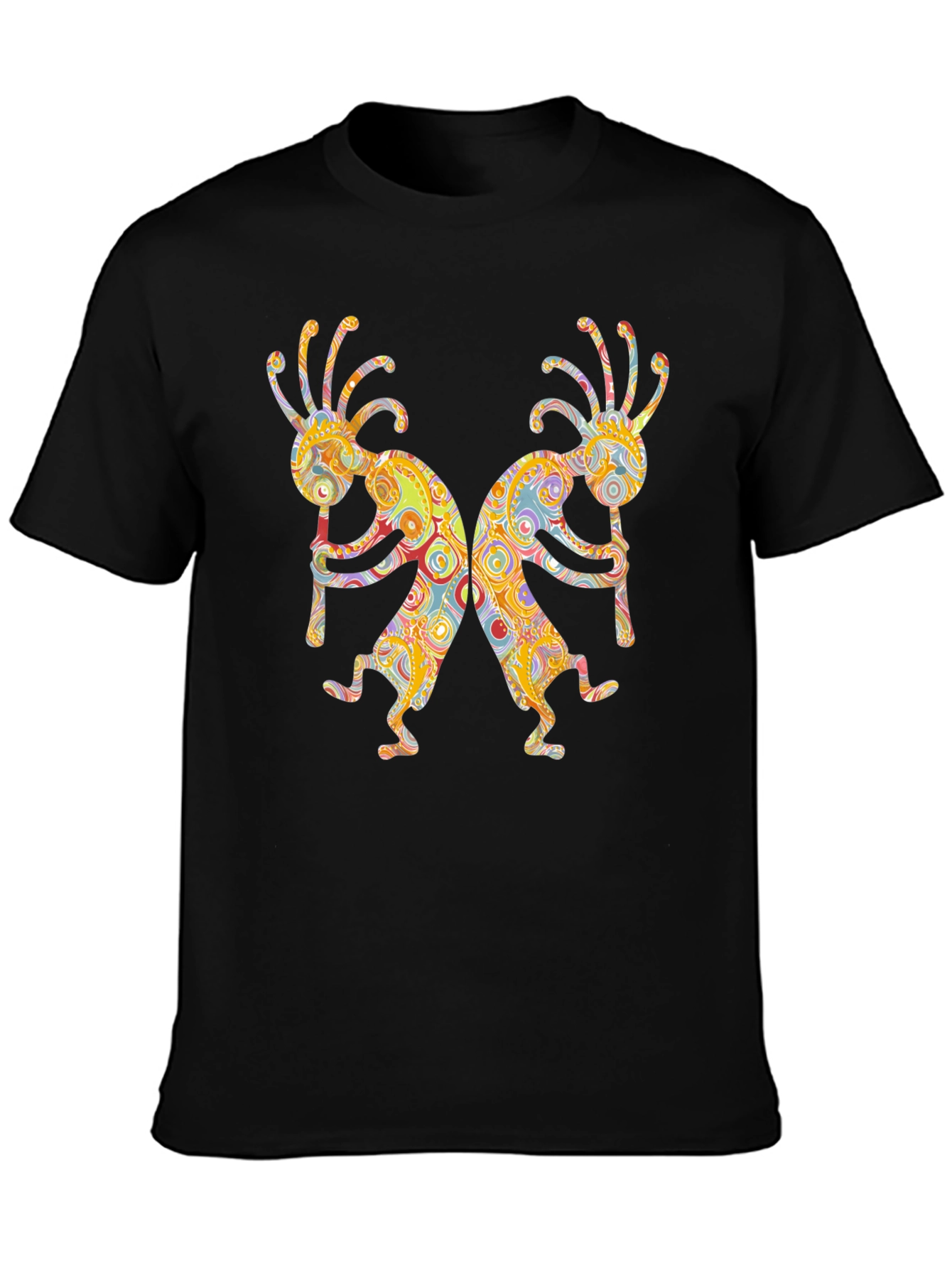 Kokopelli Dancer Graphic Tee - Black