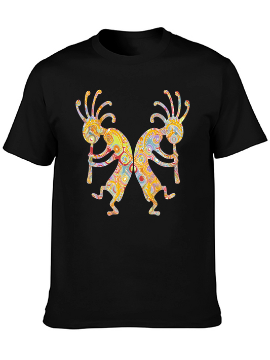 Kokopelli Dancer Graphic Tee - Black