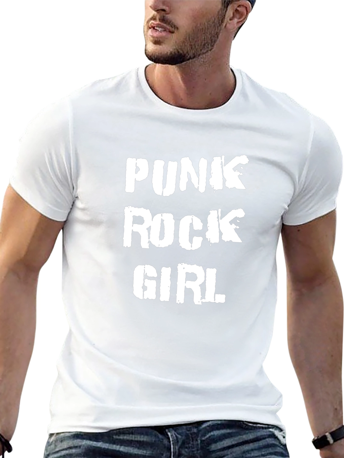 Punk Rock Girl Black Graphic T-Shirt