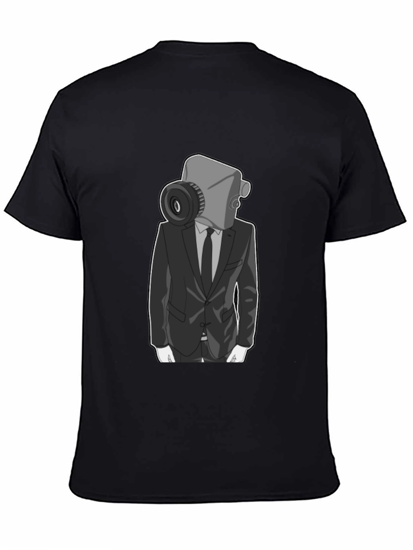 Camera Head Man in Suit Graphic T-Shirt
