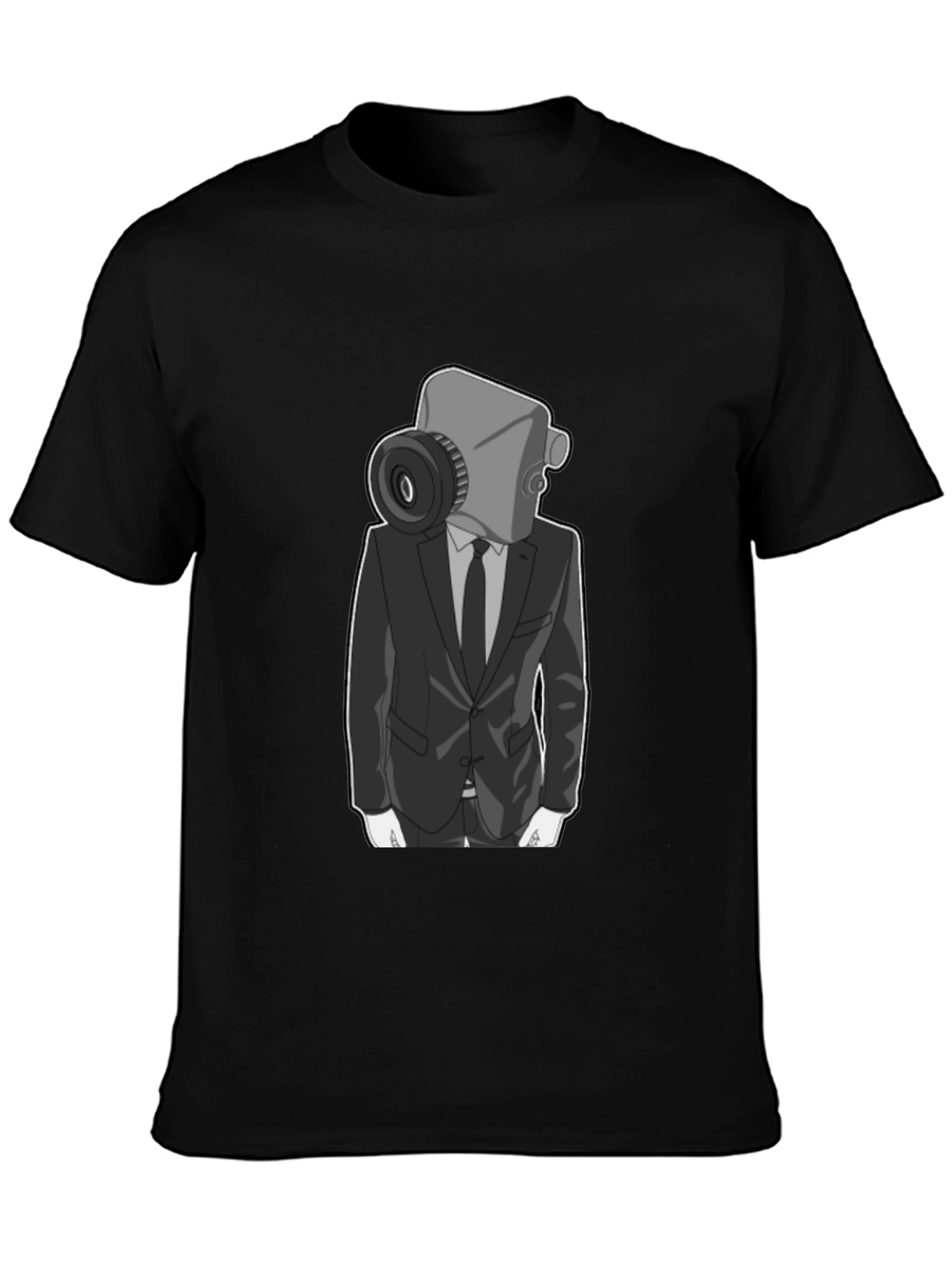 Camera Head Man in Suit Graphic T-Shirt