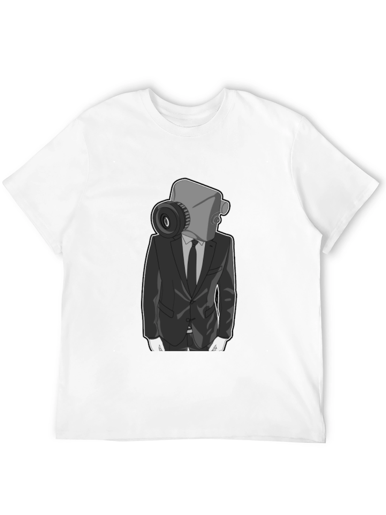 Camera Head Man in Suit Graphic T-Shirt