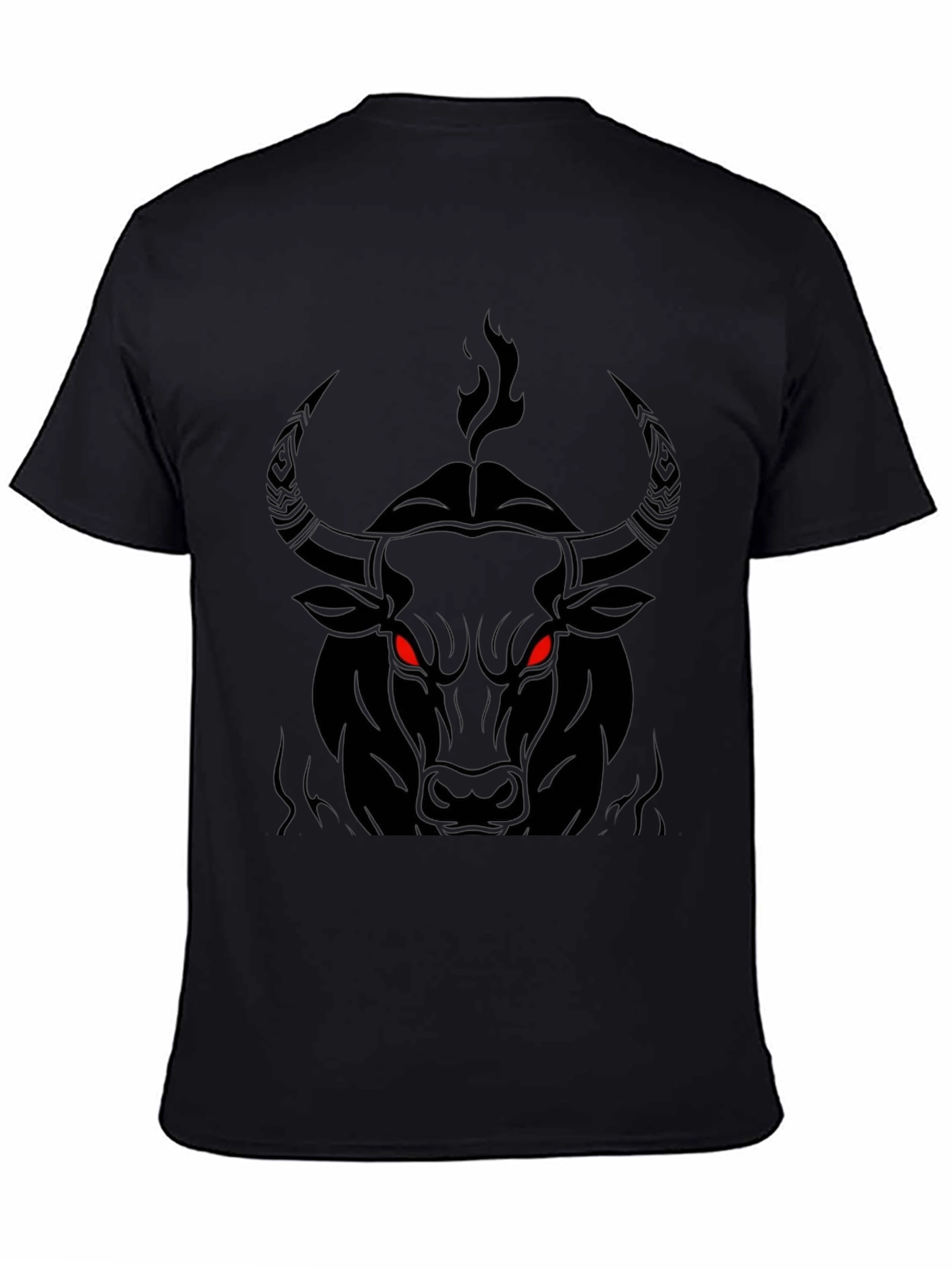 Mens Black Bull Graphic Tee