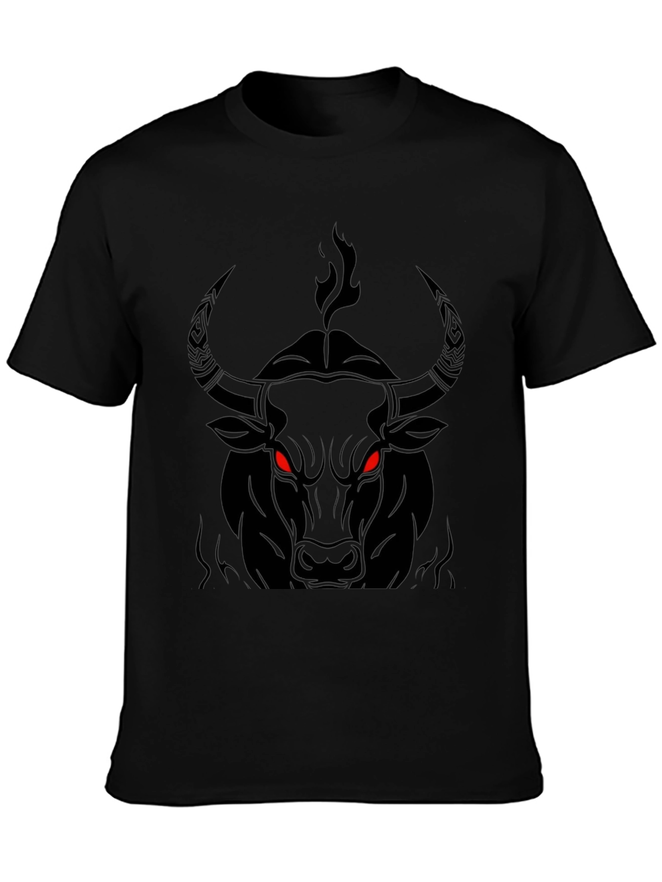 Mens Black Bull Graphic Tee