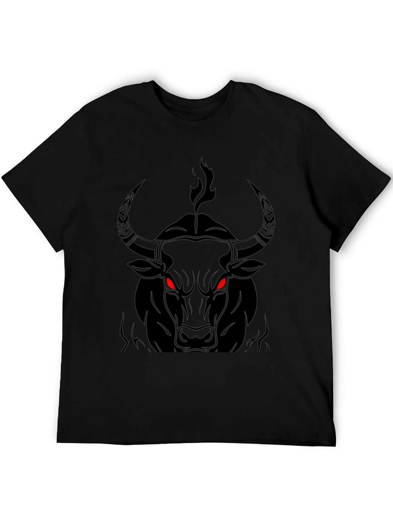 Mens Black Bull Graphic Tee