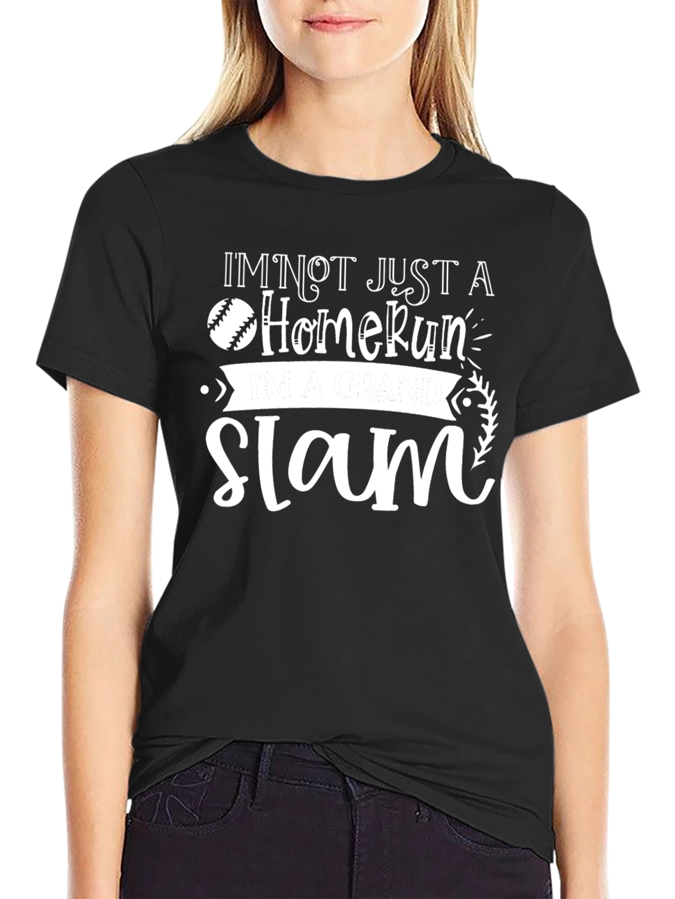 Grand Slam Baseball Graphic Tee - Black