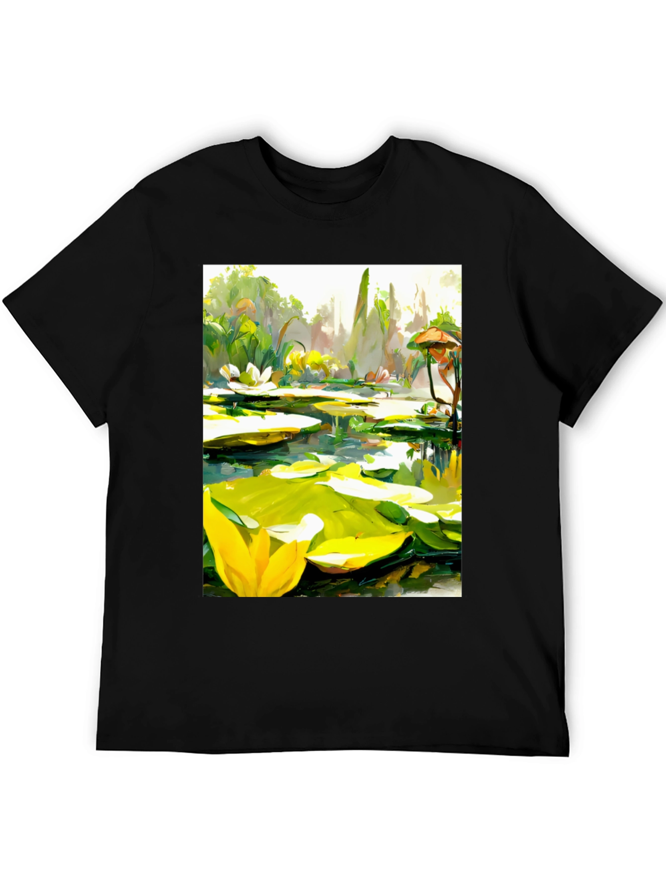 Lily Pad Pond Art T-Shirt - Natures Beauty
