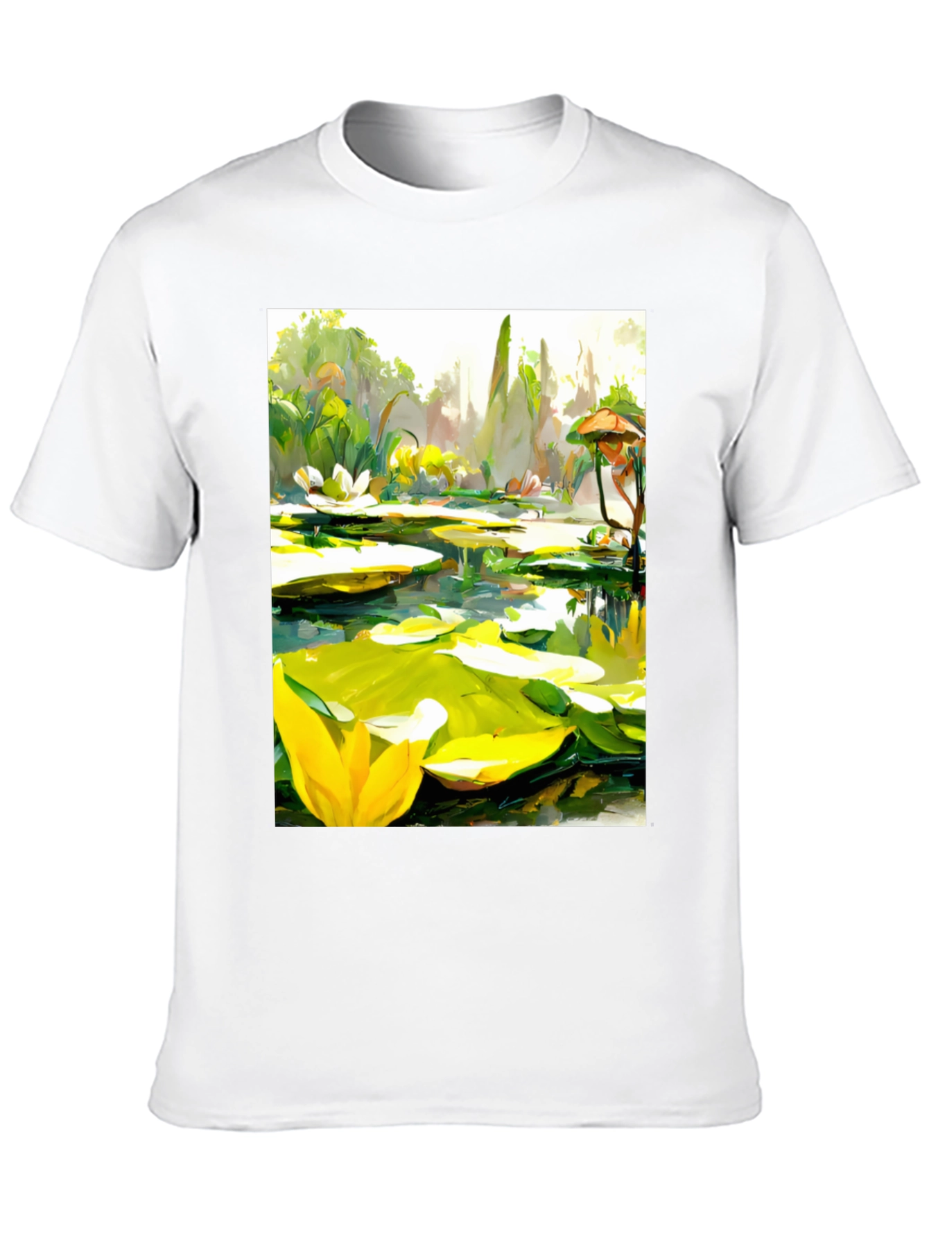 Lily Pad Pond Art T-Shirt - Natures Beauty
