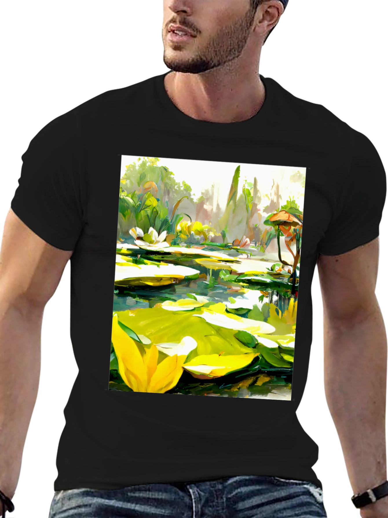 Lily Pad Pond Art T-Shirt - Natures Beauty