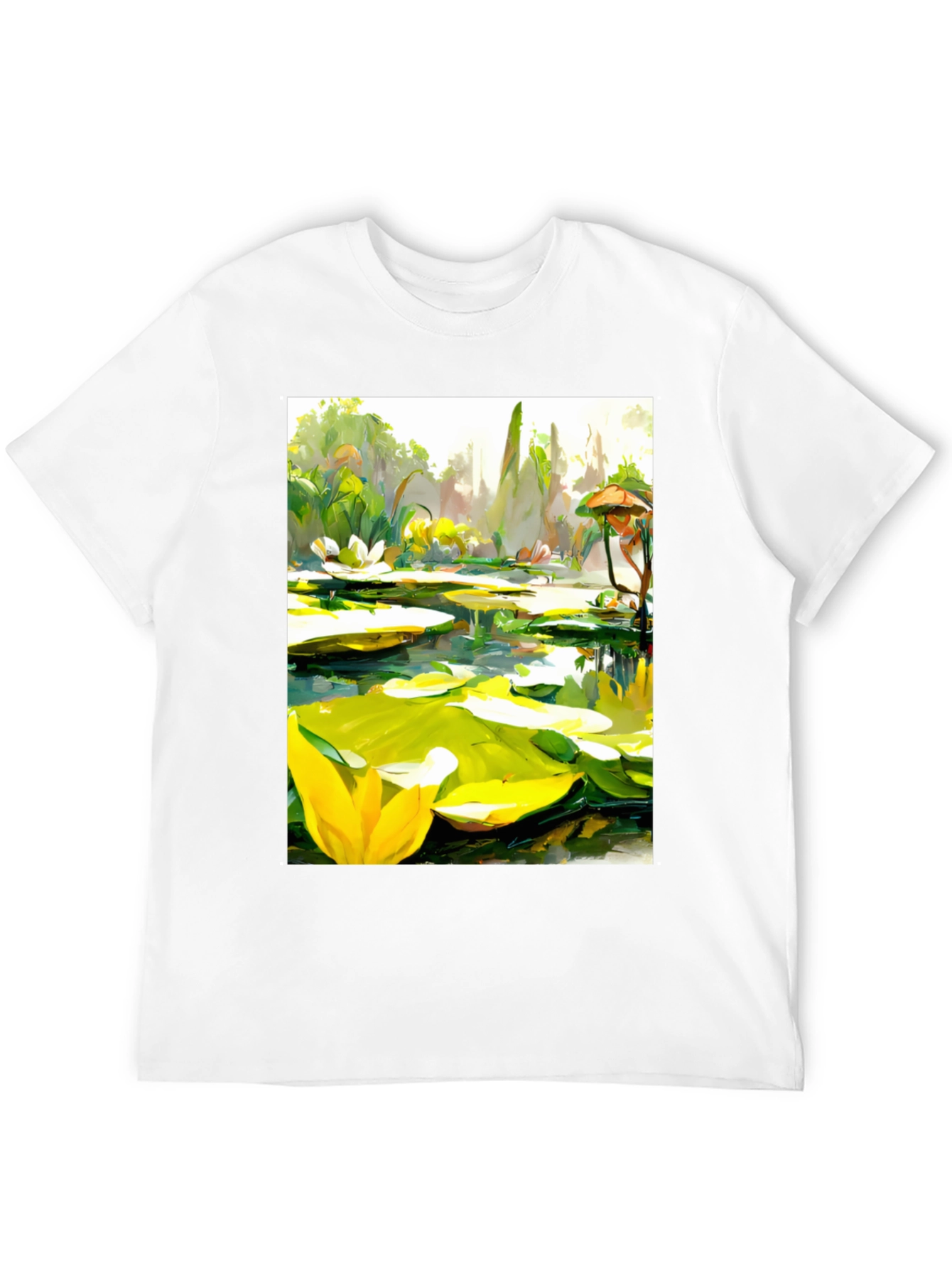 Lily Pad Pond Art T-Shirt - Natures Beauty
