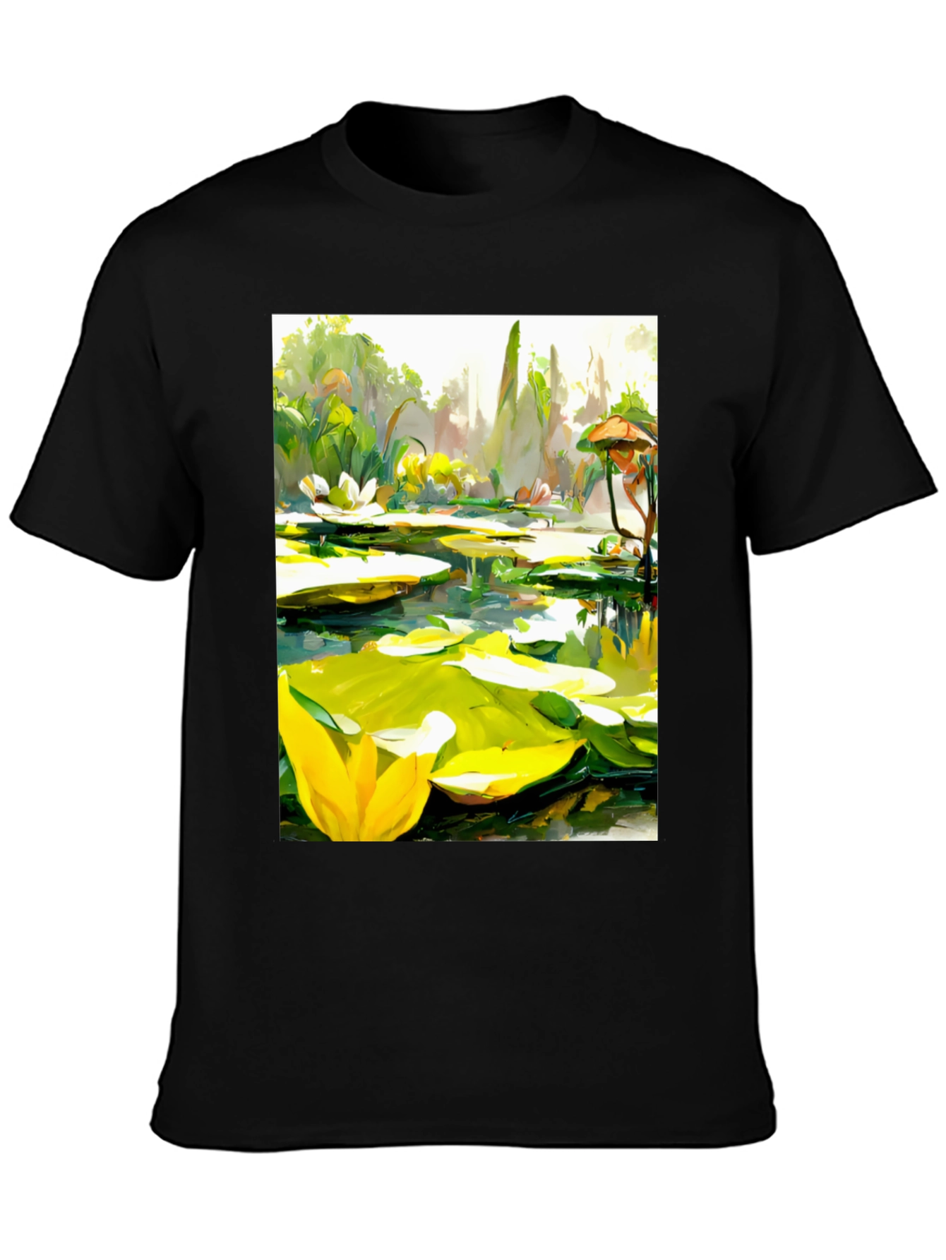Lily Pad Pond Art T-Shirt - Natures Beauty