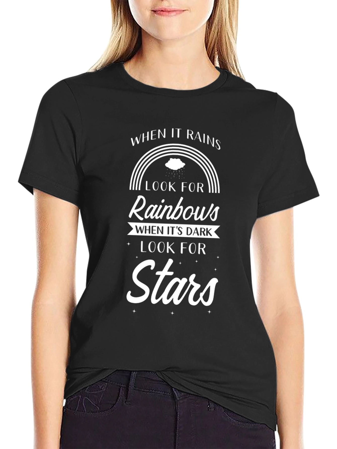 Rainbows & Stars Graphic Tee - Inspiring Design