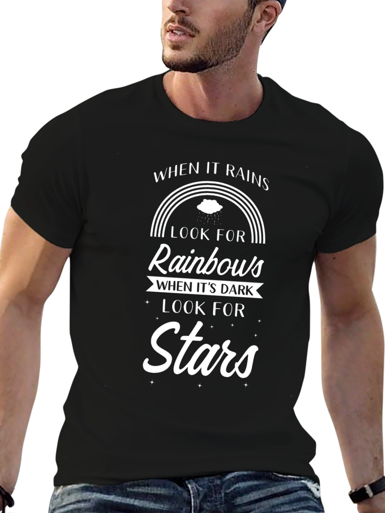 Rainbows & Stars Graphic Tee - Inspiring Design