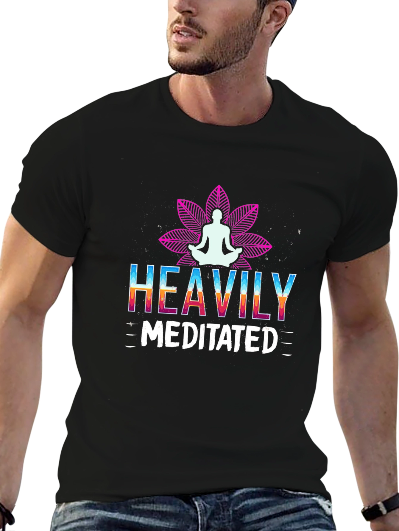 Heavily Meditated Mens Graphic T-Shirt