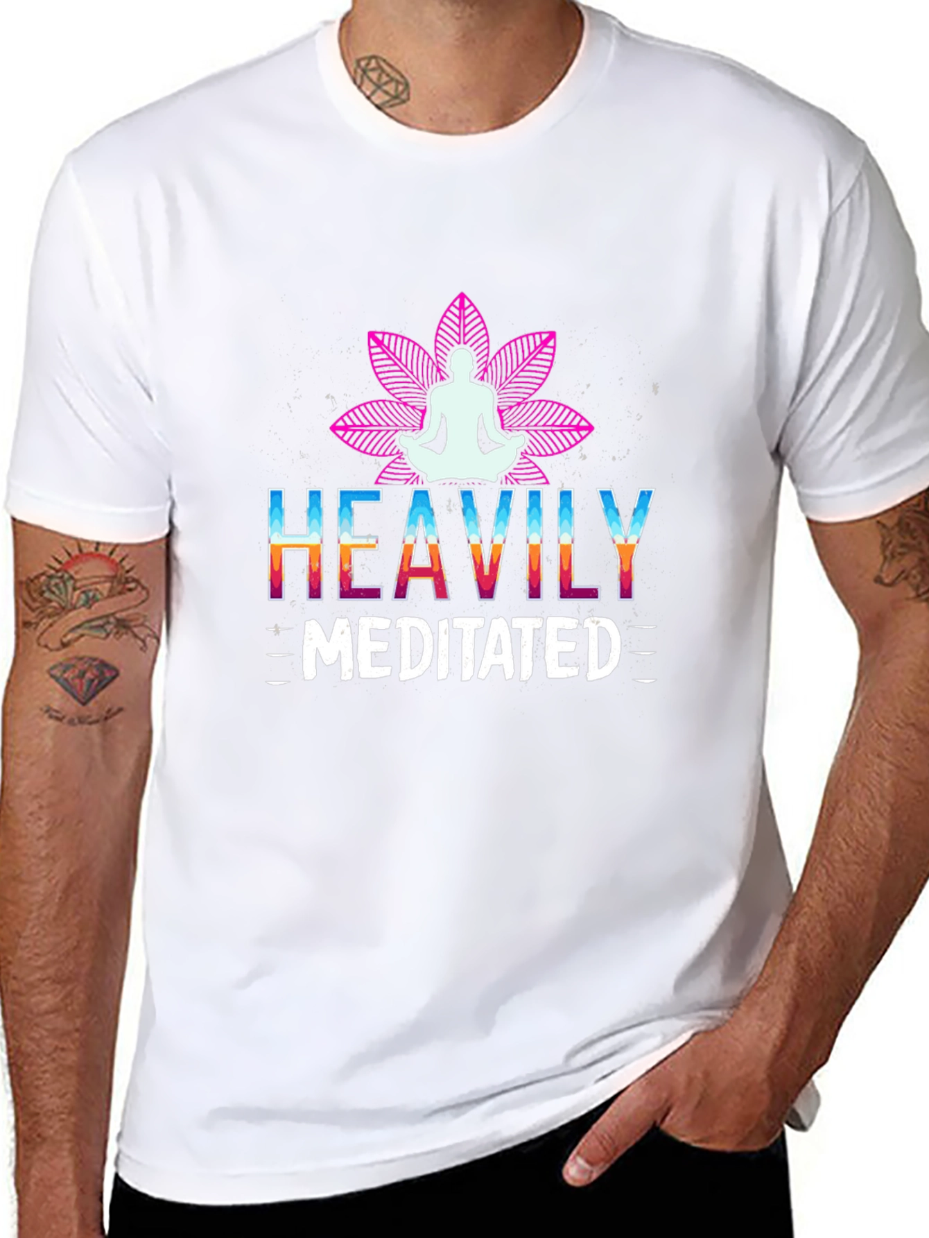 Heavily Meditated Mens Graphic T-Shirt