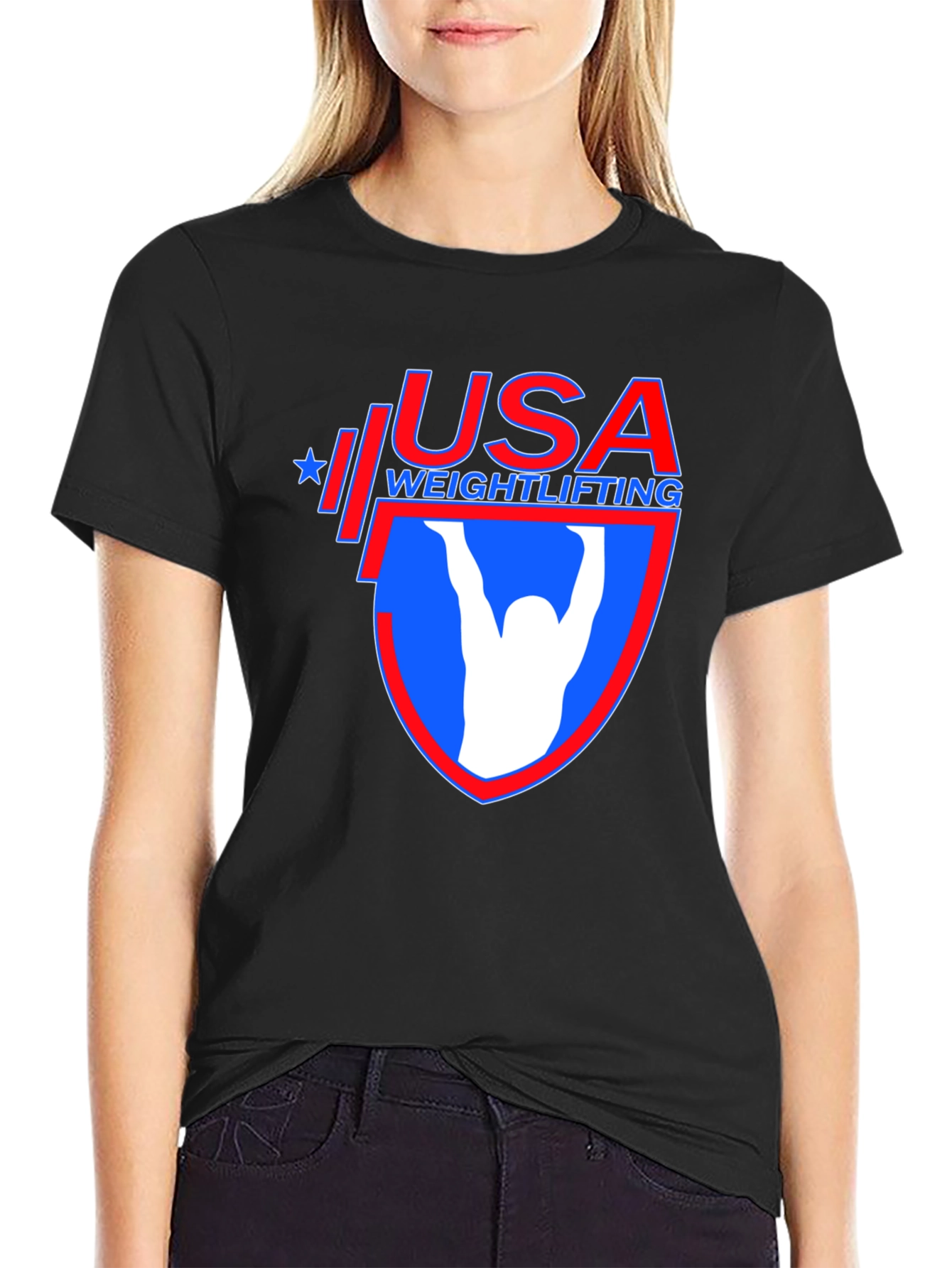 USA Weightlifting Graphic T-Shirt - Patriotic Gym Apparel